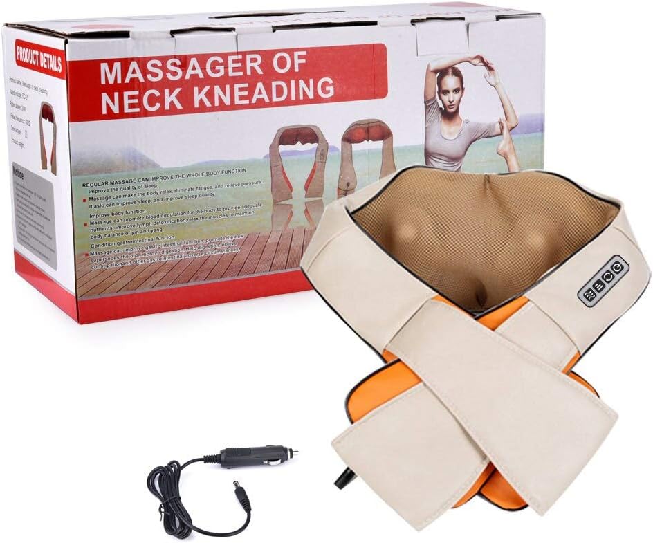 Masajeador Cervical Térmico Shiatsu para Cuello, Hombros, Espalda, Piernas y Glúteos